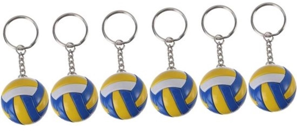 Volleybal Sleutelhangers - Sport Sleuteldecoratie - Sport Souvenir - Realistisch 3D Ontwerp - 7 cm - Bruin