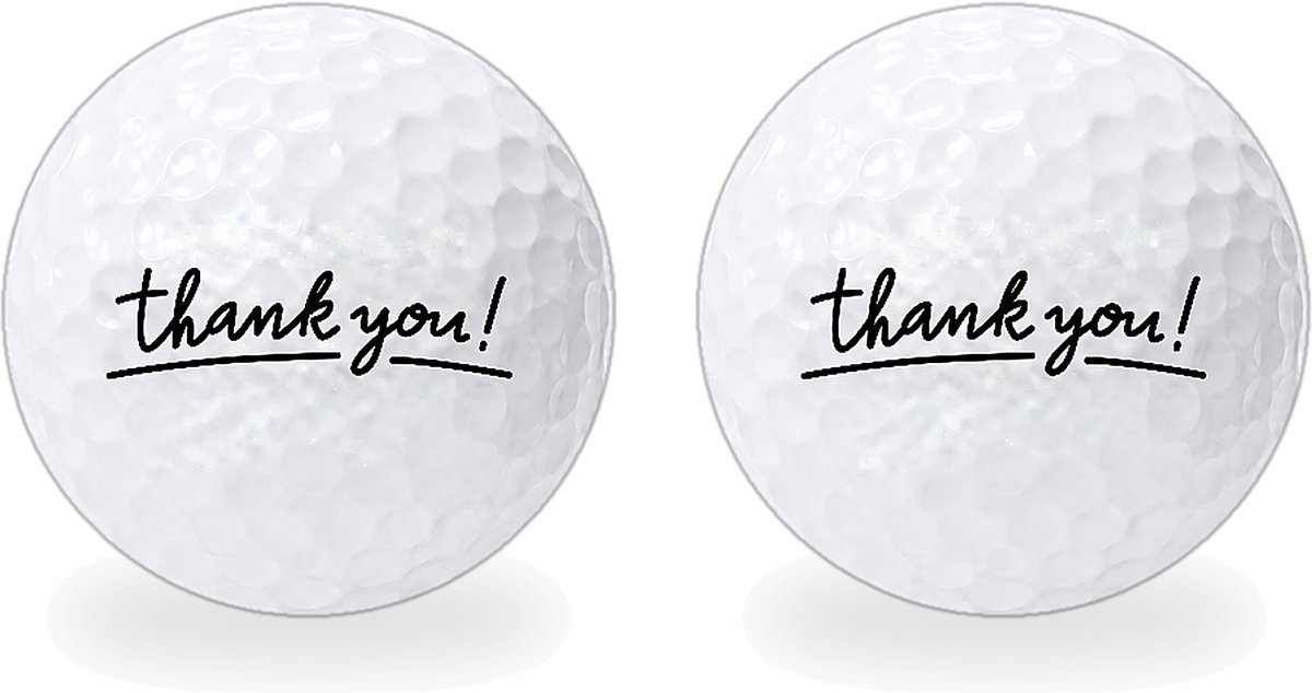 Golfballen Thanks - Bedankt Golf Cadeau - 2 stuks - Wilson