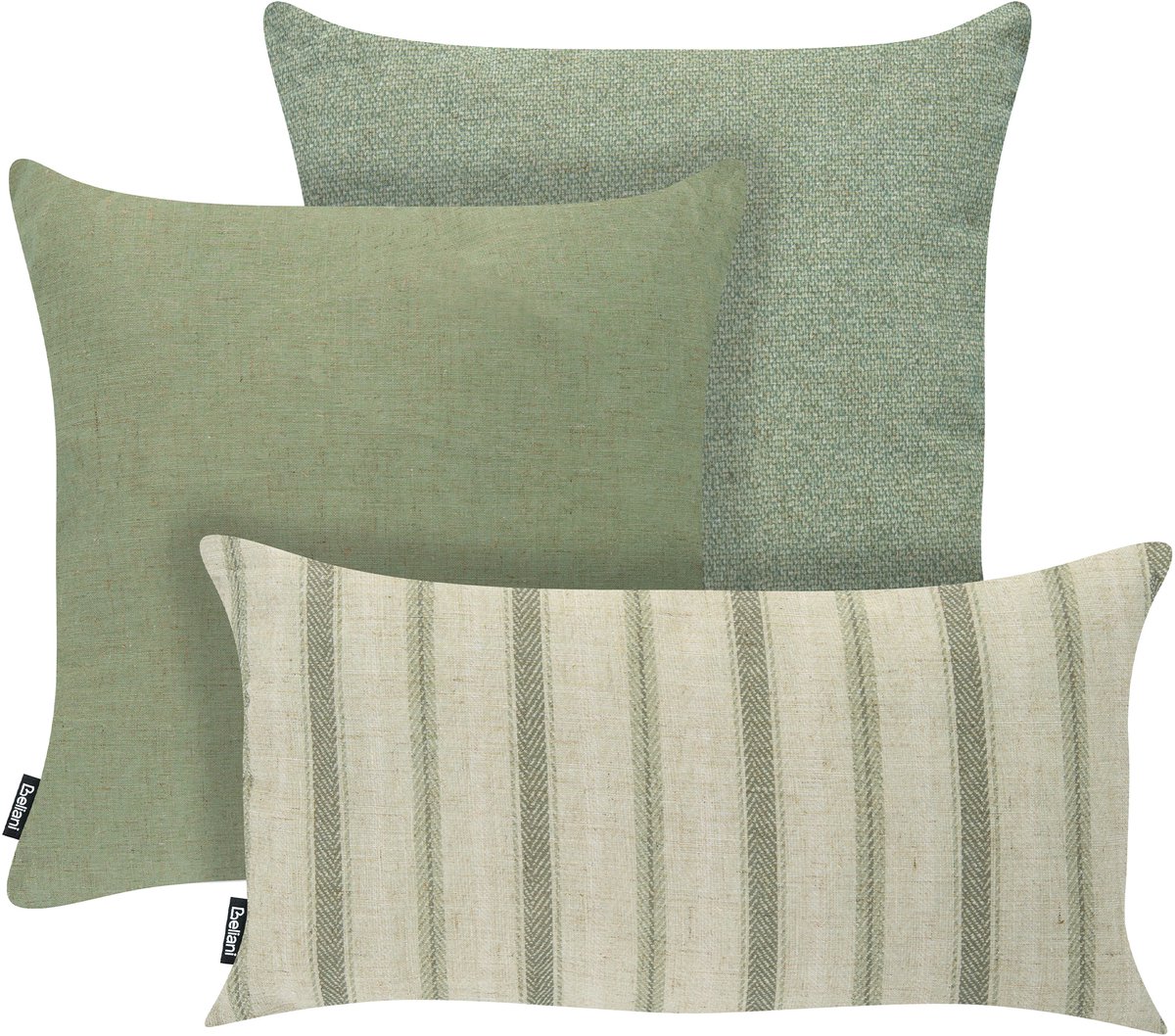 MANZANIT - Set van 3 tuinkussens - Groen - Polyester