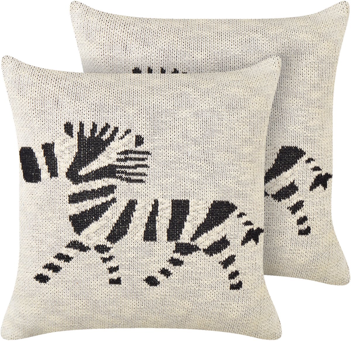 Beliani JABORI - Sierkussen set van 2 - Beige - Katoen