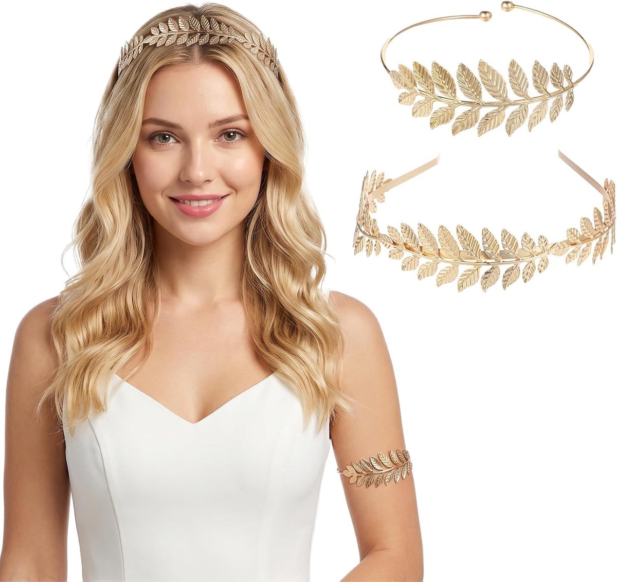 Elegante Hoofdbanden in Romeinse Godin Stijl - Set van 2 - Perfect voor Feestjes en Cosplay