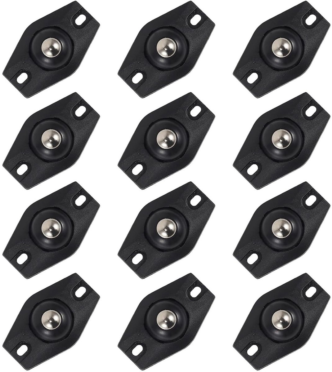 Set van 12 Zelfklevende Mini Rollen voor Keukenapparaten, 360° Draaibare Universele Wielen, Ideaal voor DIY en Opslagoplossingen