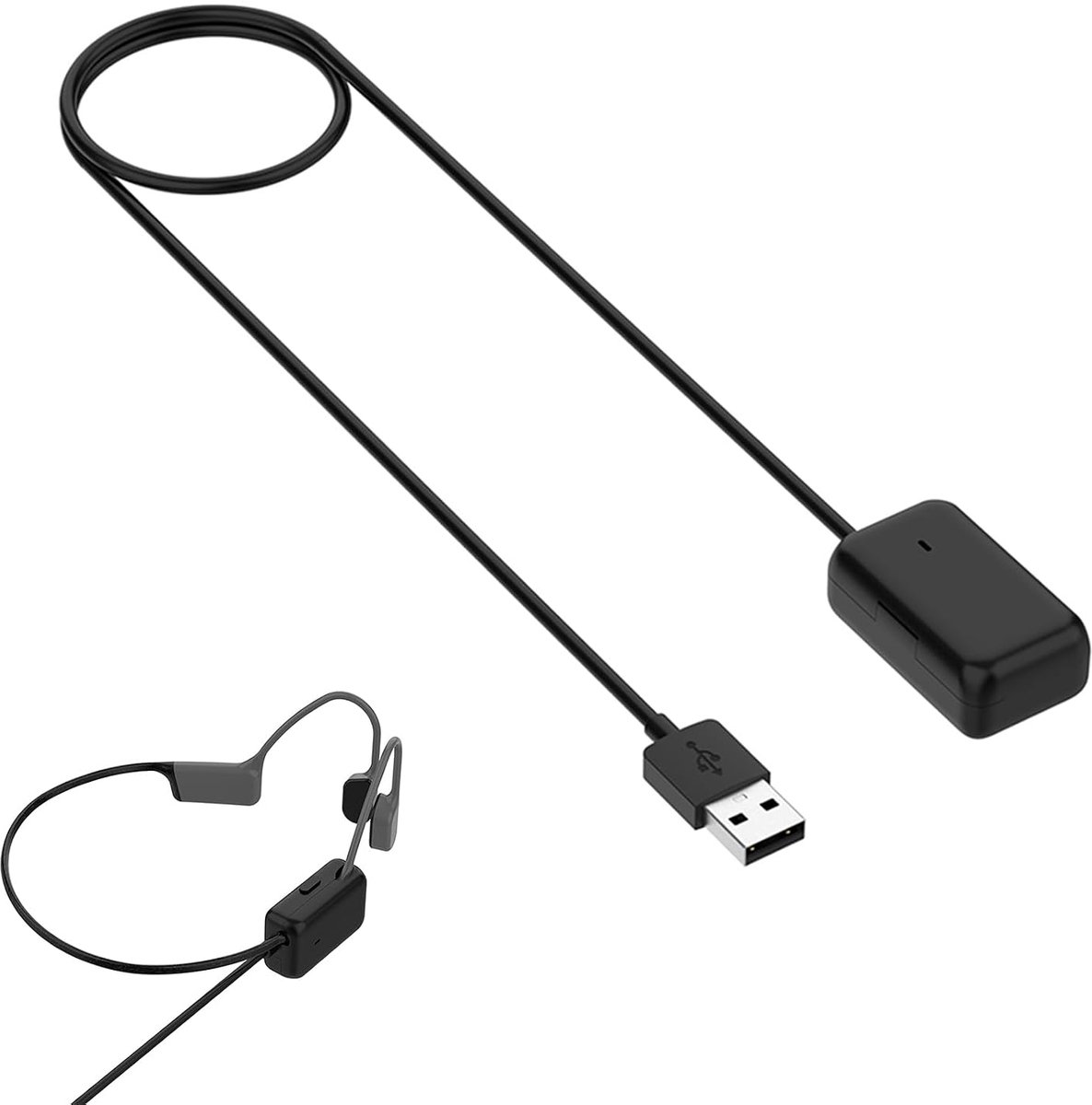 Hoofdtelefoon-oplaadkabel voor SHOKZ OpenSwim S700, snellaadkabel oplaadkabel datakabel compatibel met SHOKZ Xtrainerz AS700 hoofdtelefoon accessoires