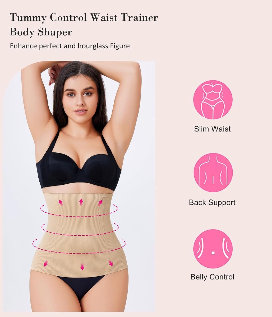 Afslankheidsgordel voor dames, tailletrainer, shapewear-korset, buikcontrole, Colombiaans korset
