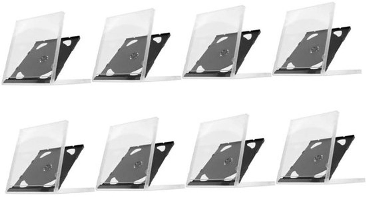 Homoyoyo 8 Stuks CD-hoesje CD hoesjes DVD opbergdozen CD opbergoplossing CD opberghoes CD bewaarbox CD-houder transparant cd-doosje cd-album hoes dvd hoesjes schijf opslag organisator