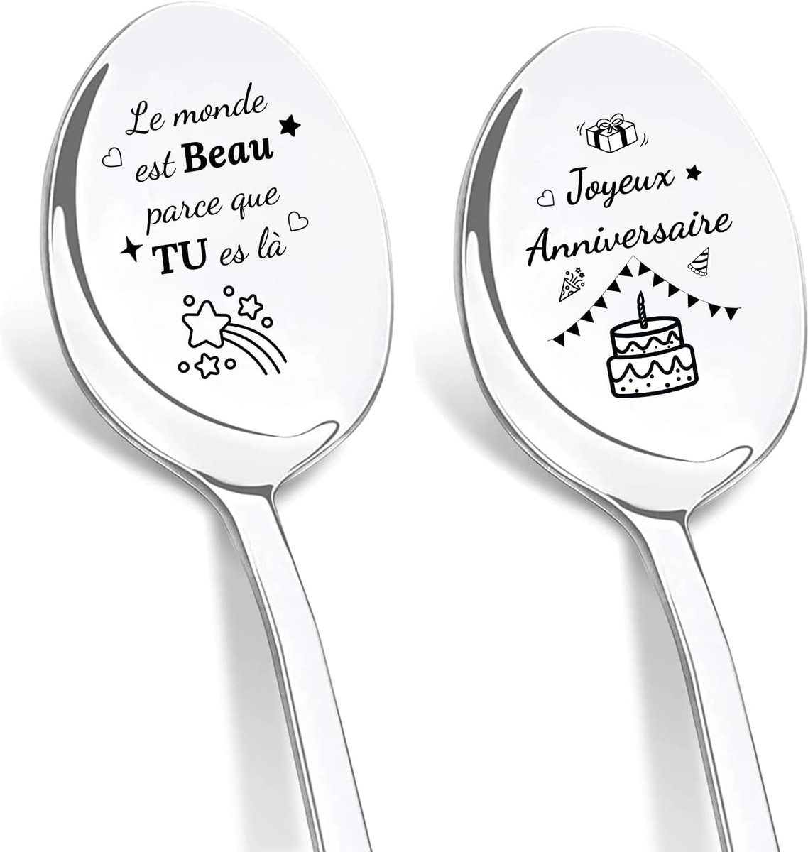 Koffielepels met Gravure, Roestvrijstalen Lepel, Jubileumscadeaus voor Vrouw, Vriendin, Moeder, Zus, Dochter, Beste Vriendin