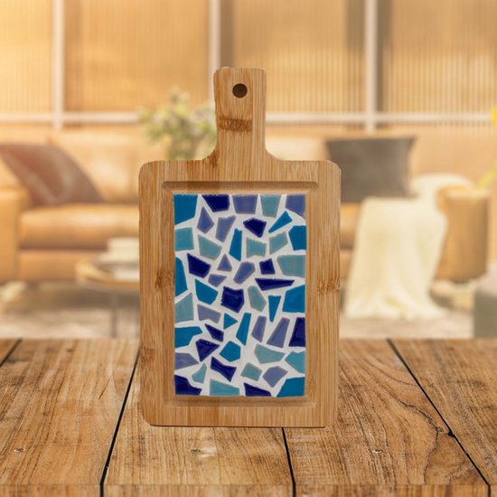Creations mozaïek DIY borrelplank blauw creatief knutselpakket — afbeelding 2