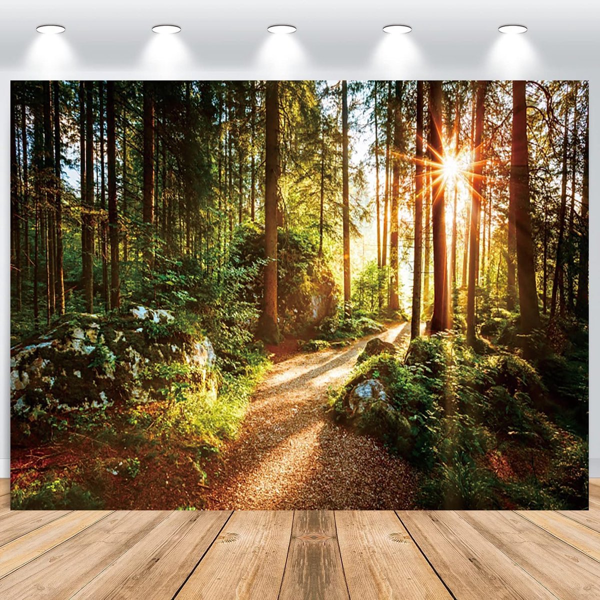 foto achtergrond, natuur groen jungle bos natuurlijk landschap zon camping outdoor vinyl fotografie achtergrond verjaardag babyborrel feest fotostudio rekwisieten