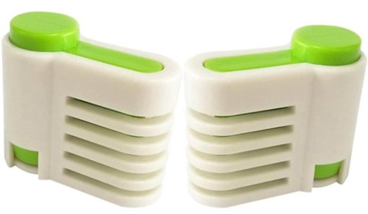 Taartsnijder 5 Lagen - Bakgereedschap Fixator - Gelijkmatig Snijden - Verstelbaar Ontwerp - 5 cm - Groen