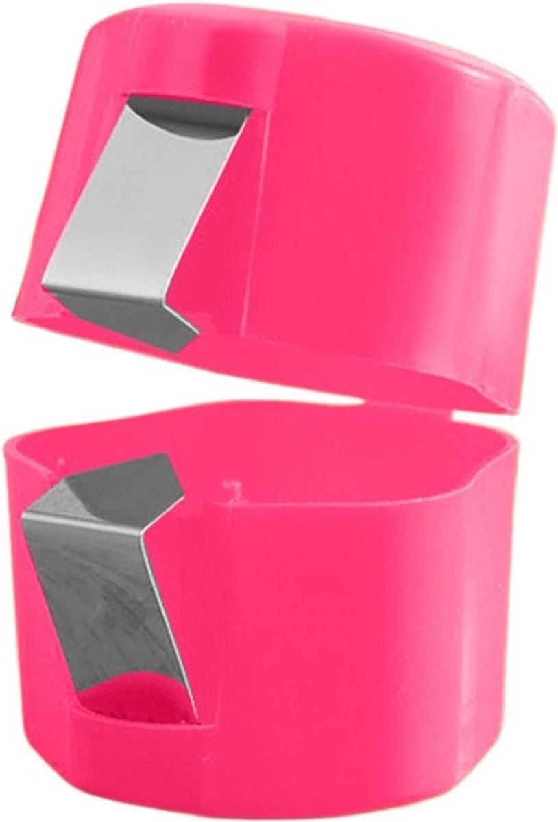 Eierschaal Opener - Keuken Tool - Efficiënt Koken - Eenvoudige Knop Bediening - 5.5x5.5x7 cm - Roze