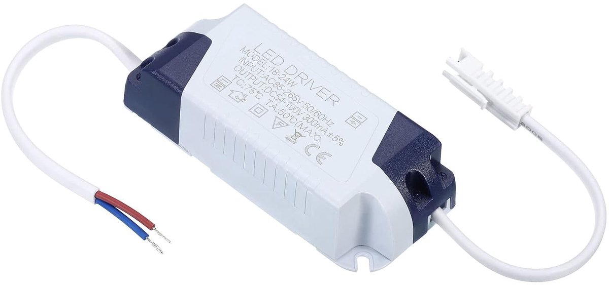 18-24W 300mA LED-driver, AC 85-265V uitgang 54-100V DC stekker constante stroom gelijkrichter transformator buiten voeding plafond voeding