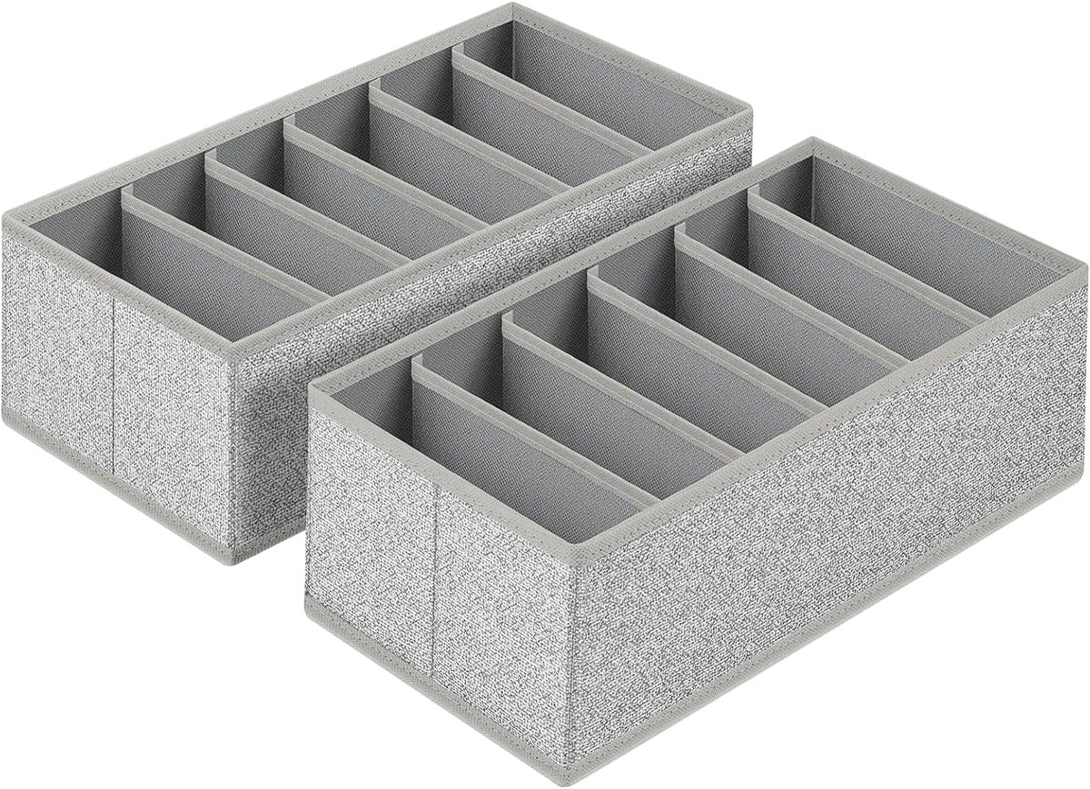 Ondergoed Lade Organizer 2 Pack Sok Lade Organizer Opvouwbare Garderobe Opslag Organisator Stof Lade Organisatoren Voor Ondergoed, Sokken, Lingerie, Zakdoeken, Stropdassen