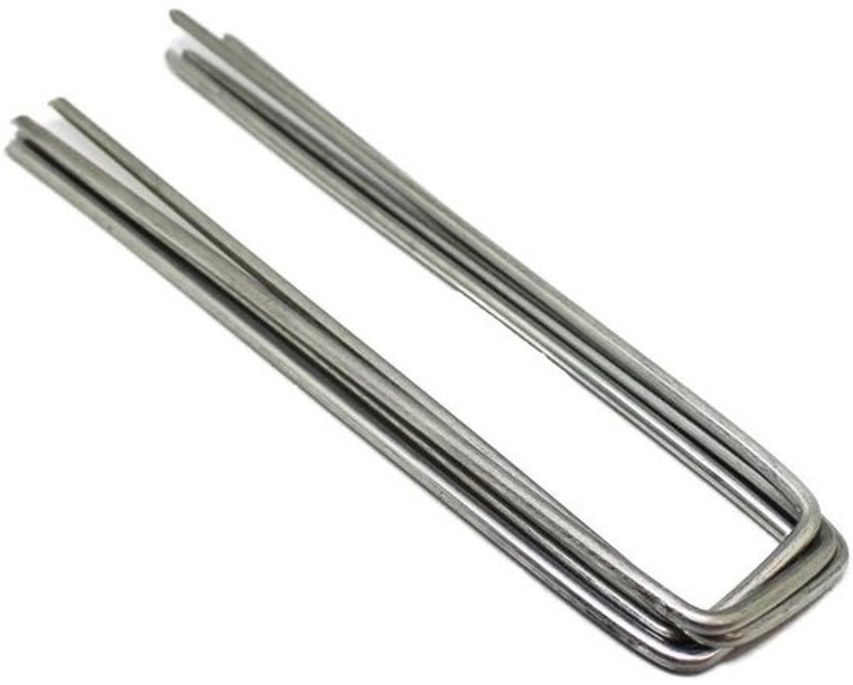 Snelheidsladder Haken - Oefenladder Pinnen - Sport Training - Anti-roest Grondpennen - 15 cm - Zilver