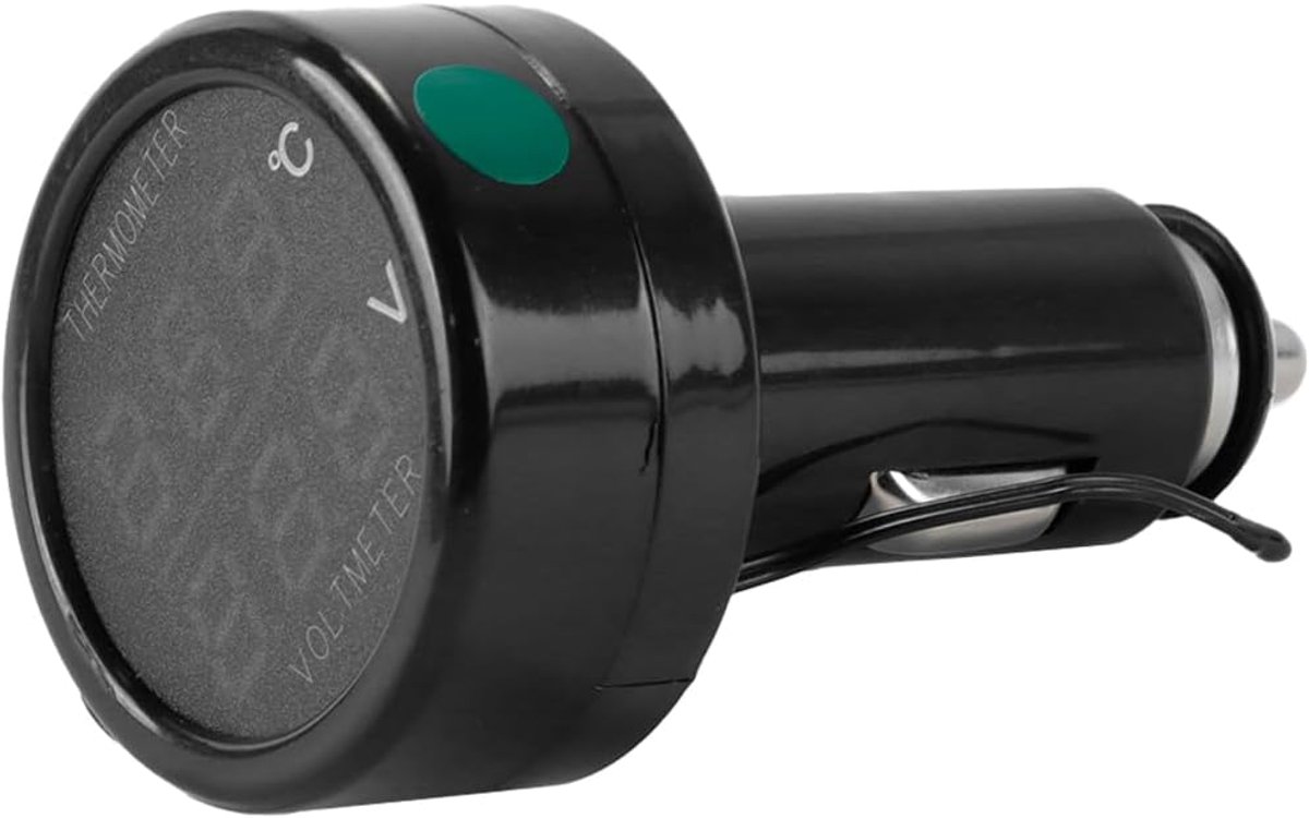 2-in-1 auto sigarettenaansteker voltmeter thermometer - Multifunctionele auto meter met USB-aansluiting voor 12V/24V