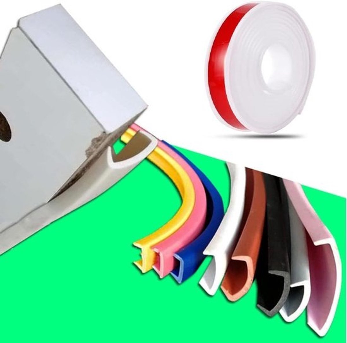 Meubelband U-vorm - Randbescherming strip - Meubels beschermen - Zelfklevend TPE materiaal - 5 m x 22 mm - Wit