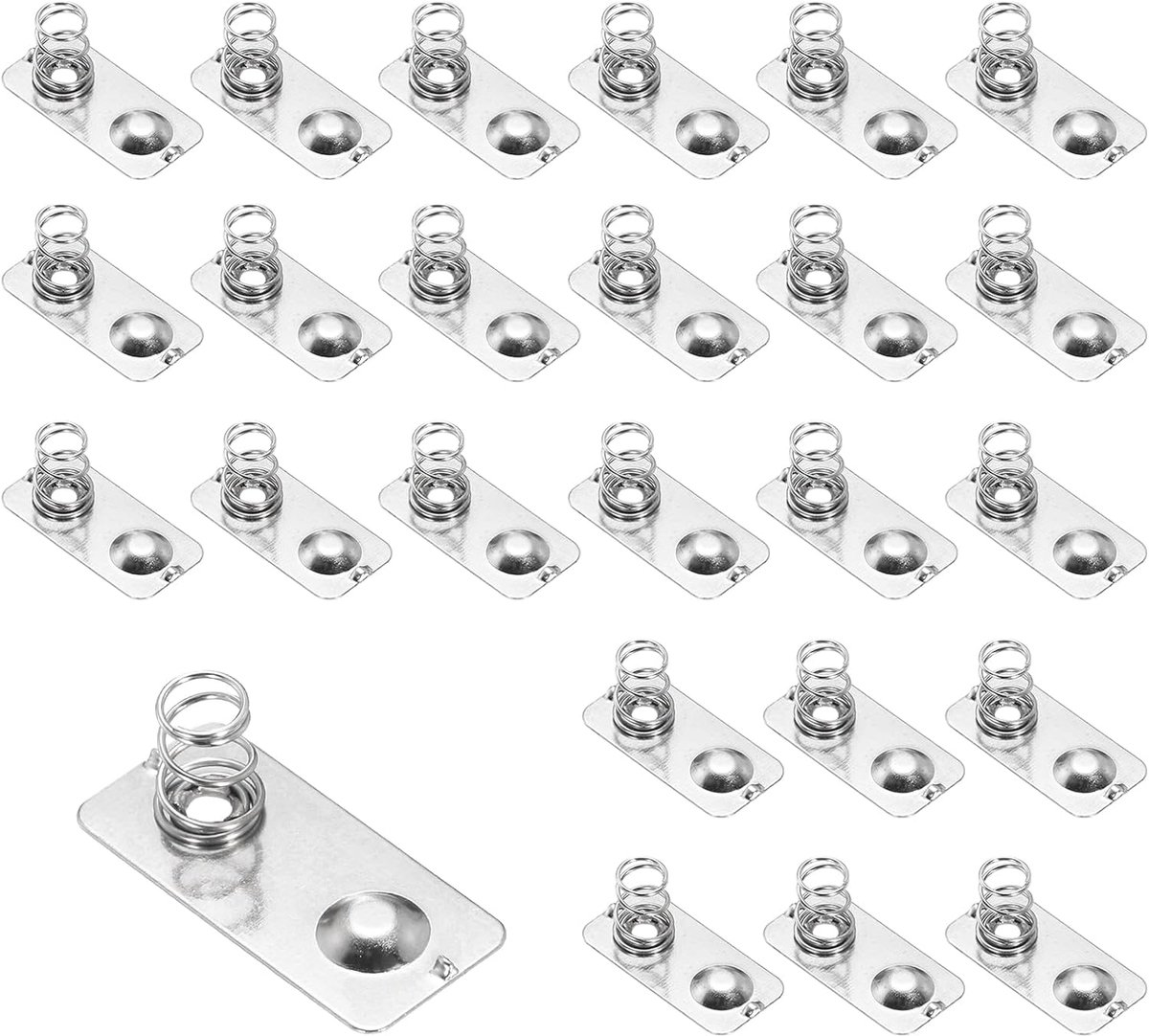 24 stuks AA batterijveerplaat, 24 x 11 x 0,3 mm batterij nikkel plaat positief negatief bipolaire veercontact-wegwerpgleuf voor doe-het-zelf