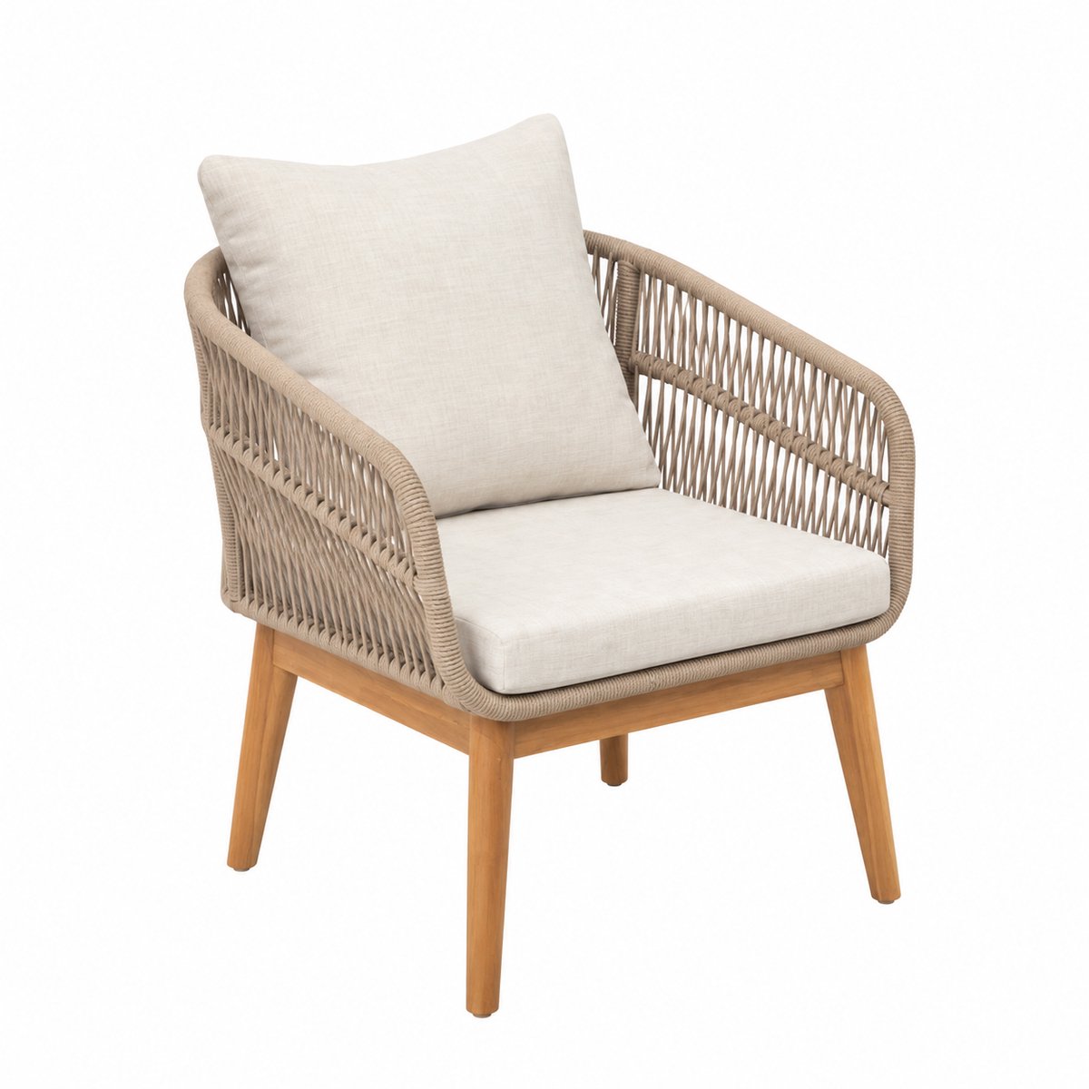 null Merkloos 3-Delige Beige Bistroset - afbeelding 3