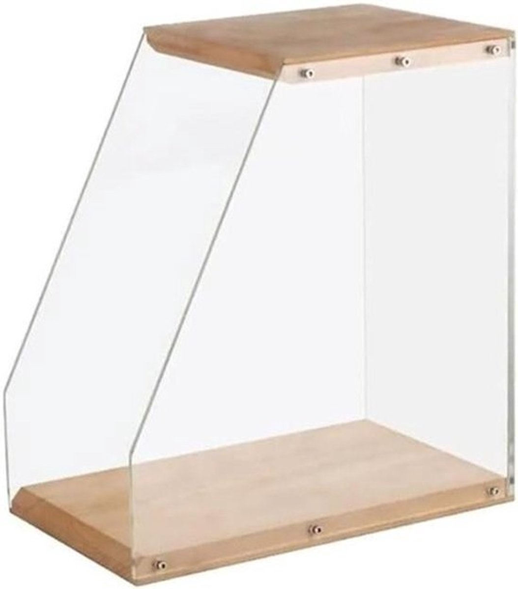 Platen Opbergrek - LP Houder - Muziek Collectie Tonen - Hout Acryl Materiaal - 35.5 cm Hoog - Niet gespecificeerd