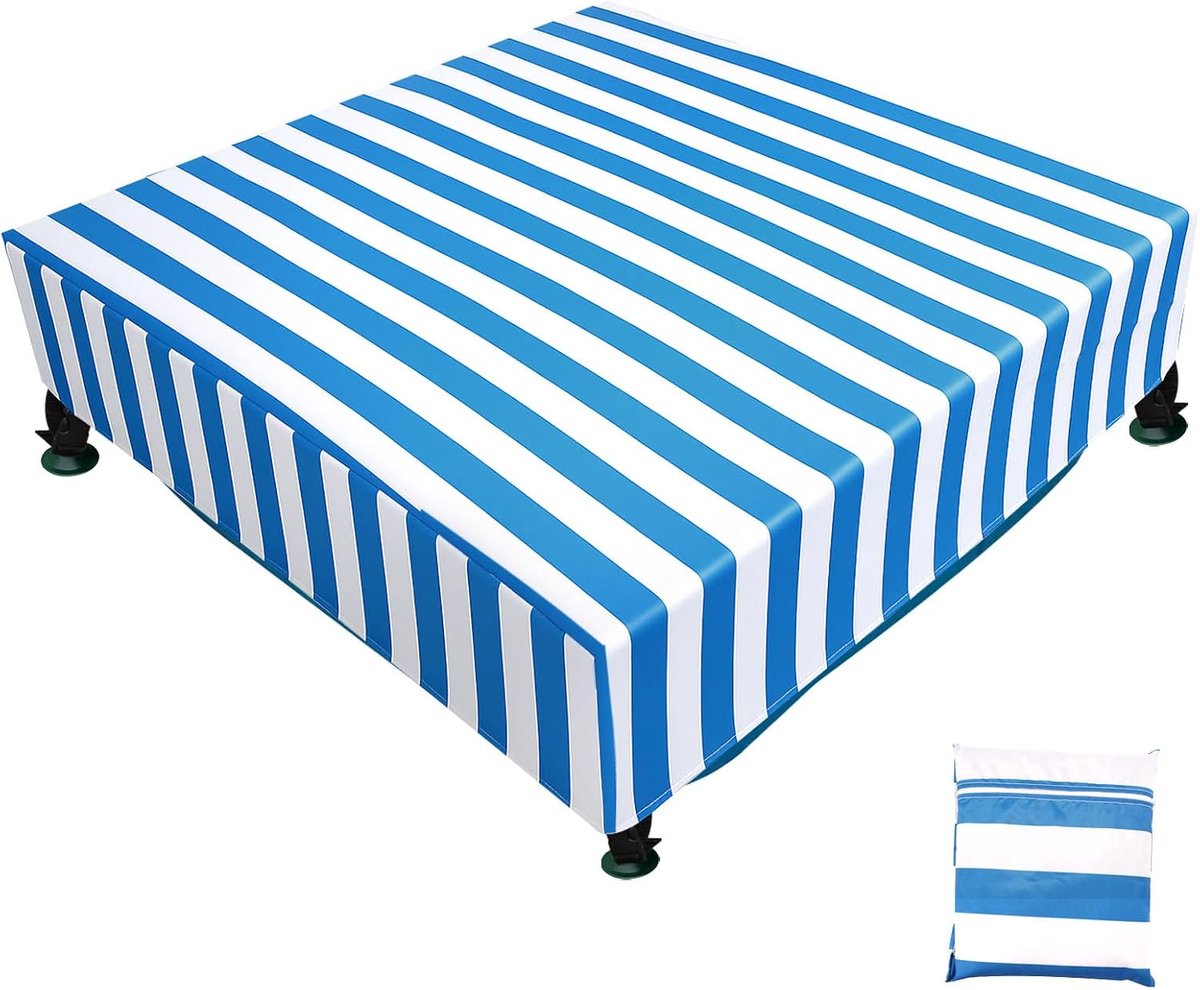 Dailygoods- Zwembadhoes Waterdicht - 420D Oxford-stof - Opbergtas - 130x130x30 cm - Bescherming tegen stof/ bladeren - Voor kinderen - Zwembadafdekkin