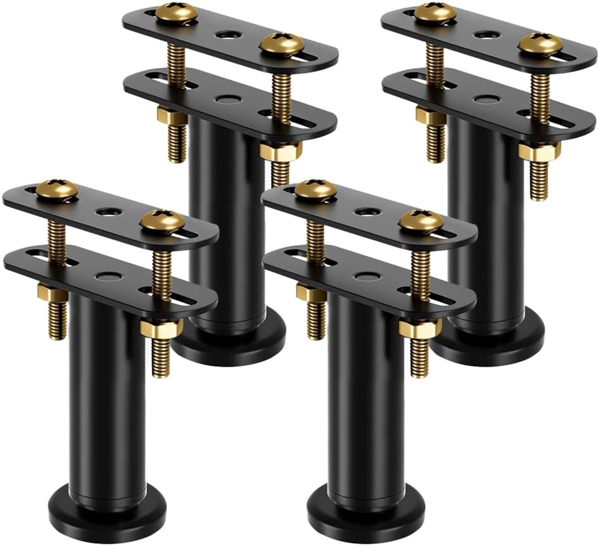 Dailygoods- Bedpoten Verstelbaar 12-18 cm - Set van 4 - Versterkte Stalen Constructie - Robuuste Steunpoten - Maximale Stabiliteit - Ideaal voor Bed e