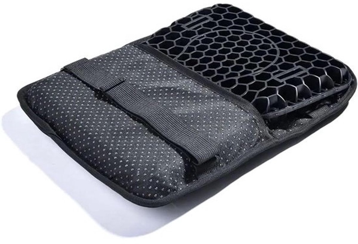Motor Zadelkussen - Motorfiets Zittinghoes - Comfortabel Rijden - Schokabsorberend Gel - 21x28x3 cm - Zwart