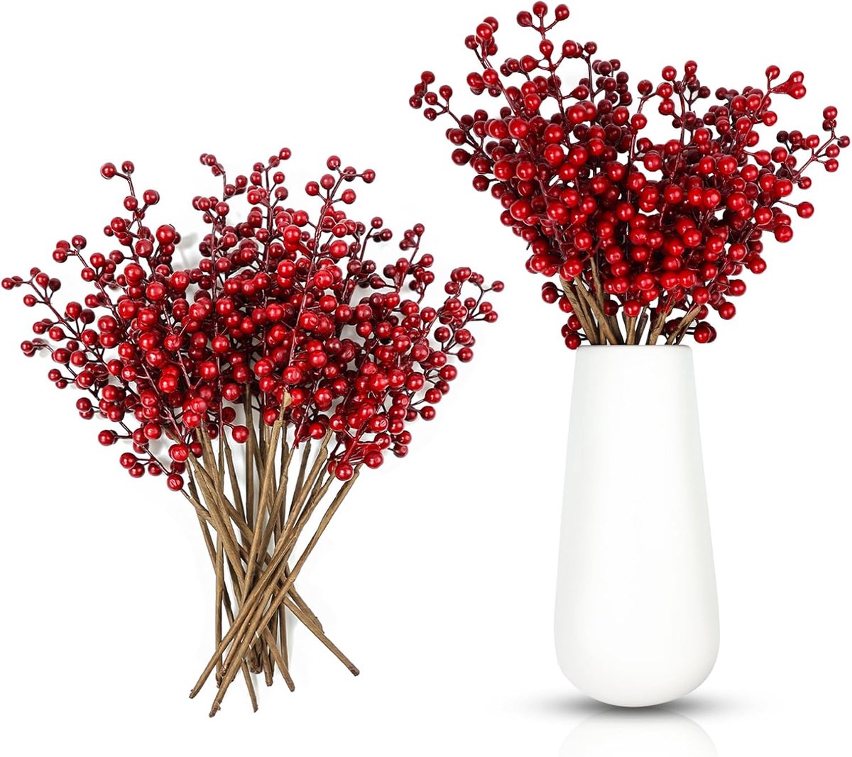 bessen kerstdecoratie 20 stuks kunstmatige bessentakken