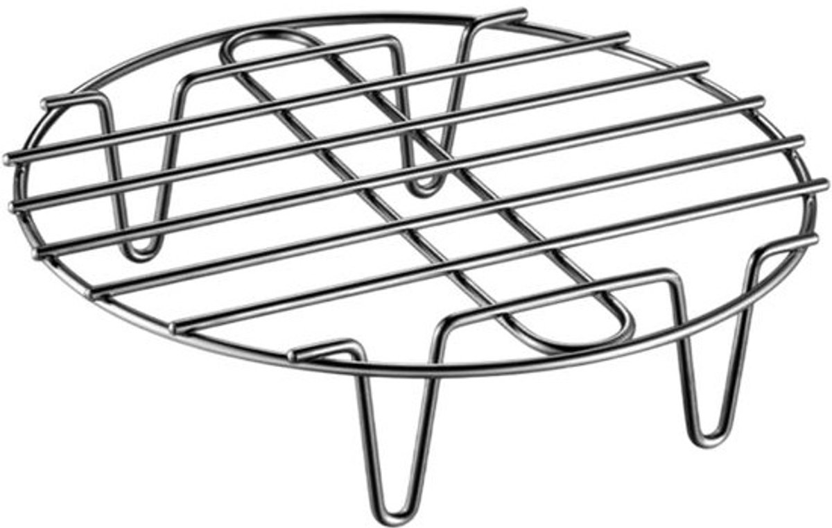 Ronde stoomkoker - Bakrooster - Gezond koken - Antiaanbaklaag - 325 cm - Zilver