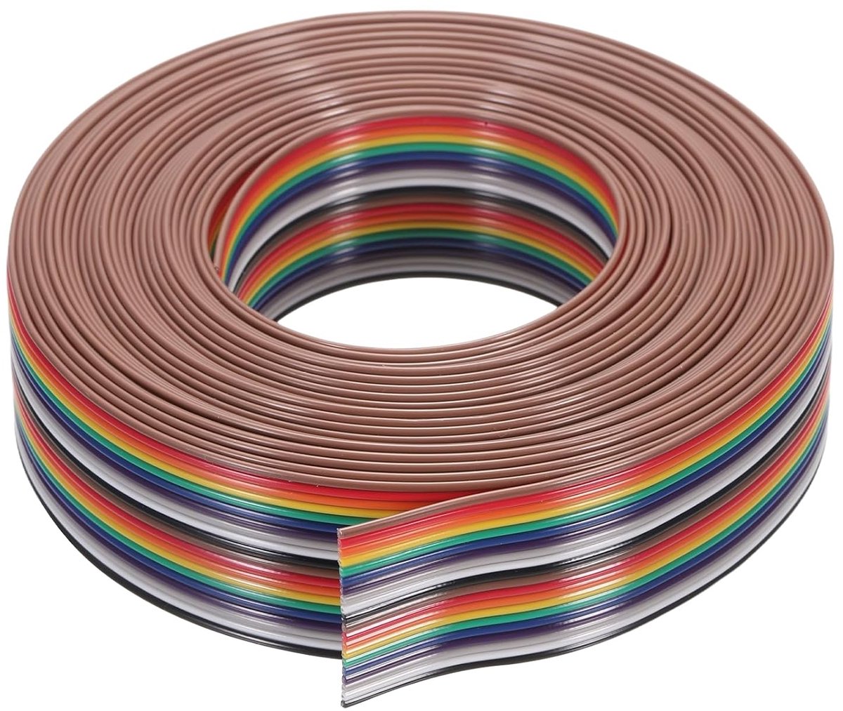 1 x 20-pins platte regenbooglintkabel, 1,27 mm pitch, breadboard, jumper draden voor elektronische projecten