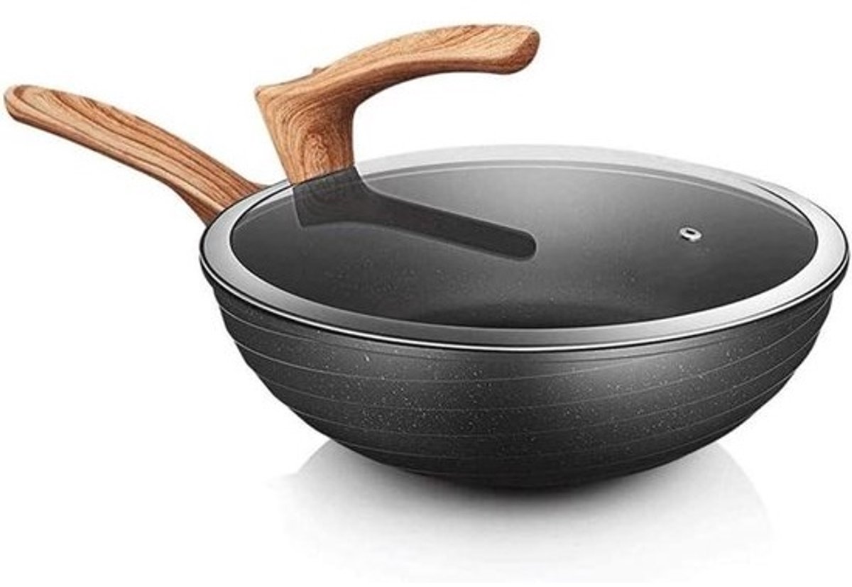 Koekenpan - Omeletpan Pannenkoekenpan - Ontbijt Bakken - Ergonomisch Koel Handvat - 26 cm - Zwart