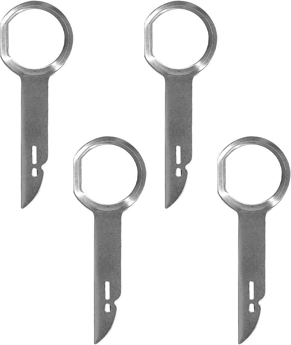 4 stuks autoradio demontagegereedschap/radio-ontgrendelingsgereedschap, compatibel met VW, Audi, Ford, Mercedes Radios