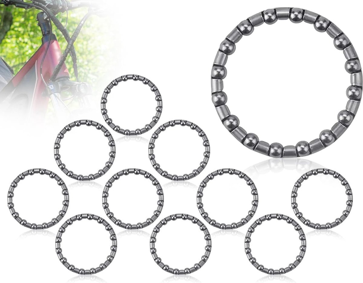 Onderdelen kogellagers fiets stuurset kogelring spacer 1 1/8 inch kogelring voorwiel kooikogellagers 37 mm voor stuurset fiets stuurlager