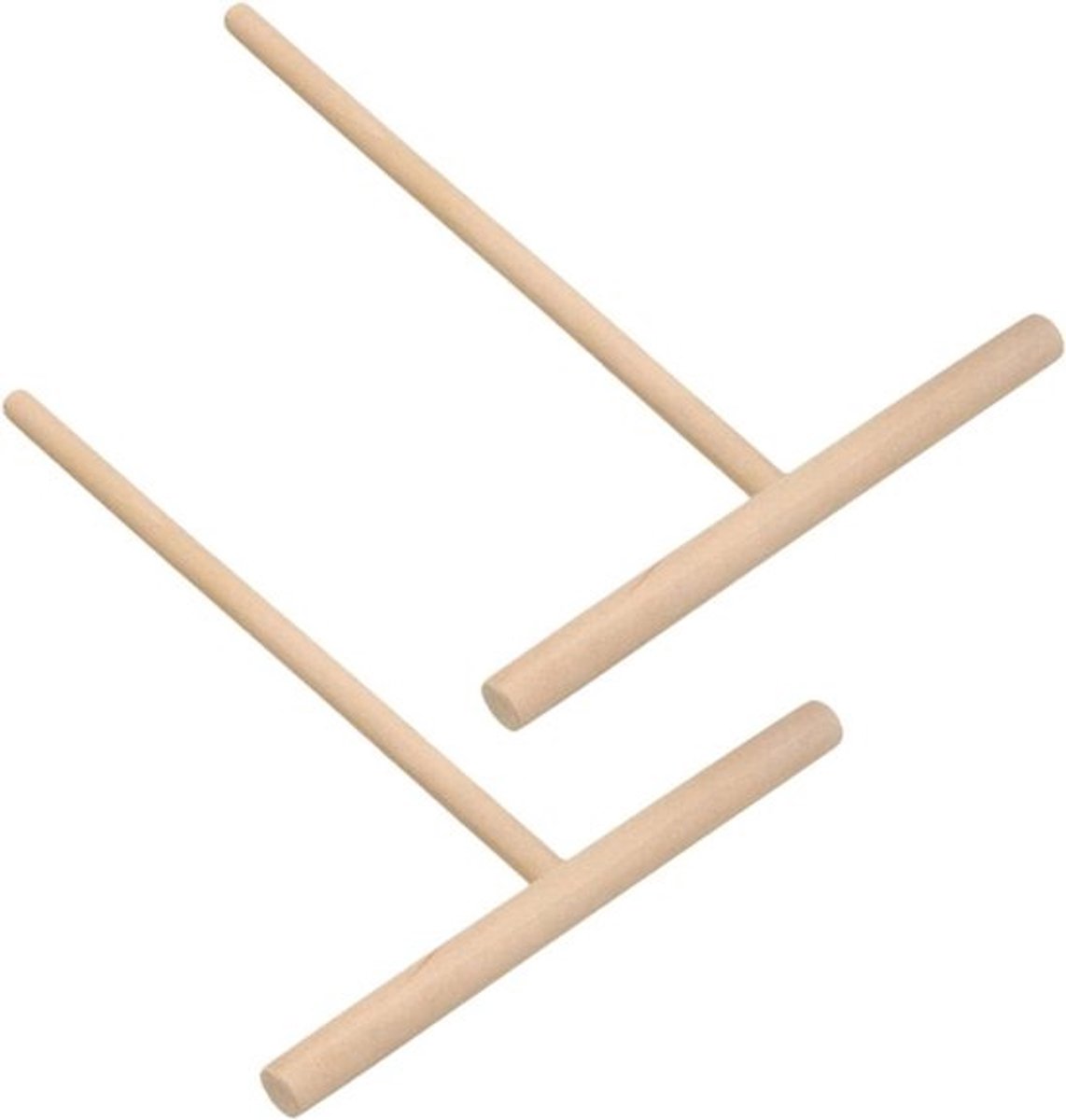 Beslag Spreider Set - Crêpe Stokjes - Pannenkoeken Bakken - T-Vorm Ontwerp - 2 Stuks - Houtkleur