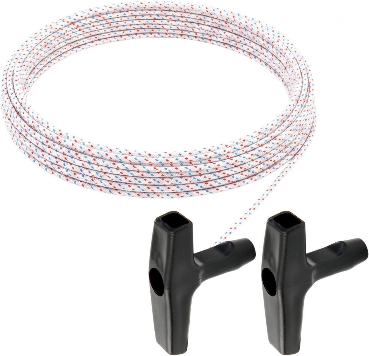 Touw 15m van nylon, incl. 2 startergrepen 3,5mm, kabel voor grasmaaier (3,5mm x 15,24 m)