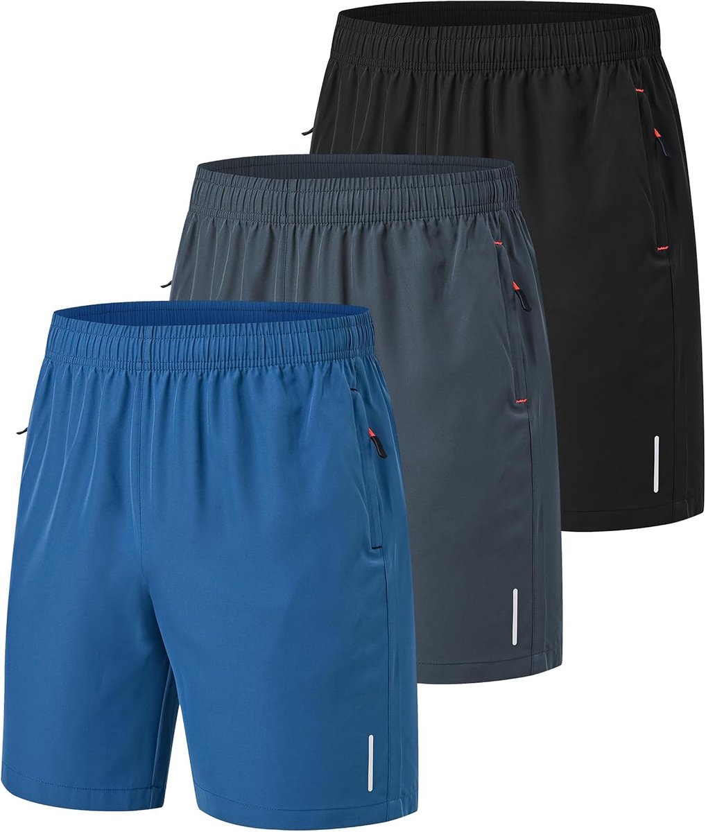 Shorts Gym Shorts Zwart Sneldrogende Basketbal Tennisshorts voor Mannen met Zakken voor Hardlopen Jogging