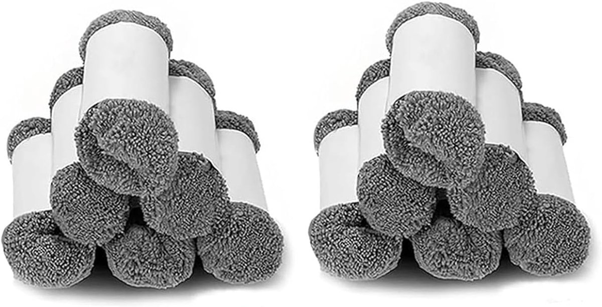 12 stuks (6 groepen) accessoires voor Tosima W2/W3 raamreinigingsrobot, wasbare en herbruikbare reinigingsdoek, raamreiniger, natte dweil