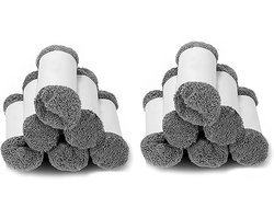 12 stuks (6 groepen) accessoires voor Tosima W2/W3 raamreinigingsrobot, wasbare en herbruikbare reinigingsdoek, raamreiniger, natte dweil