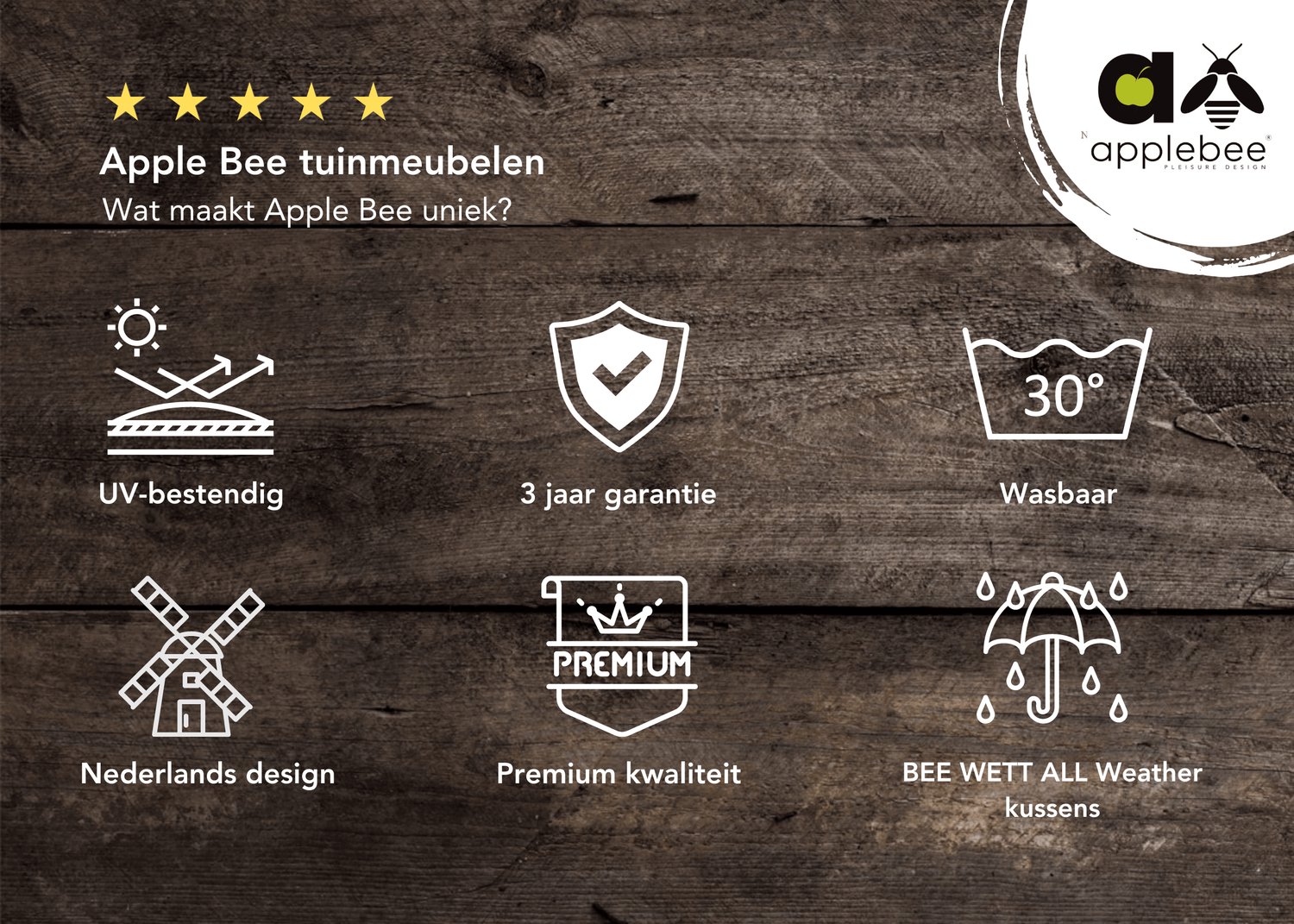Apple Bee Cocoon Loungestoel - Mokka - Biculair Vlechtwerk