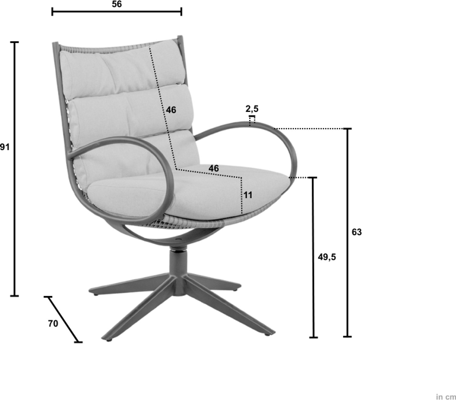Apple Bee Camp Bay/Zanzibar Tuinset - 7-delig - 220 cm - Bronze