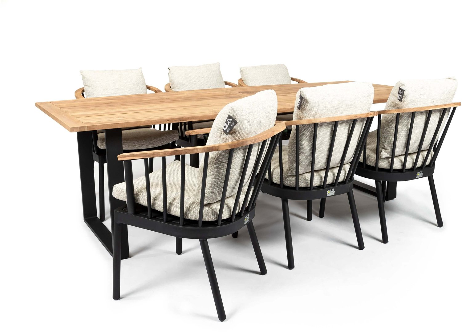 Apple Bee Condor Dining Salon de jardin 240cm 7 pcs Teck Aluminium