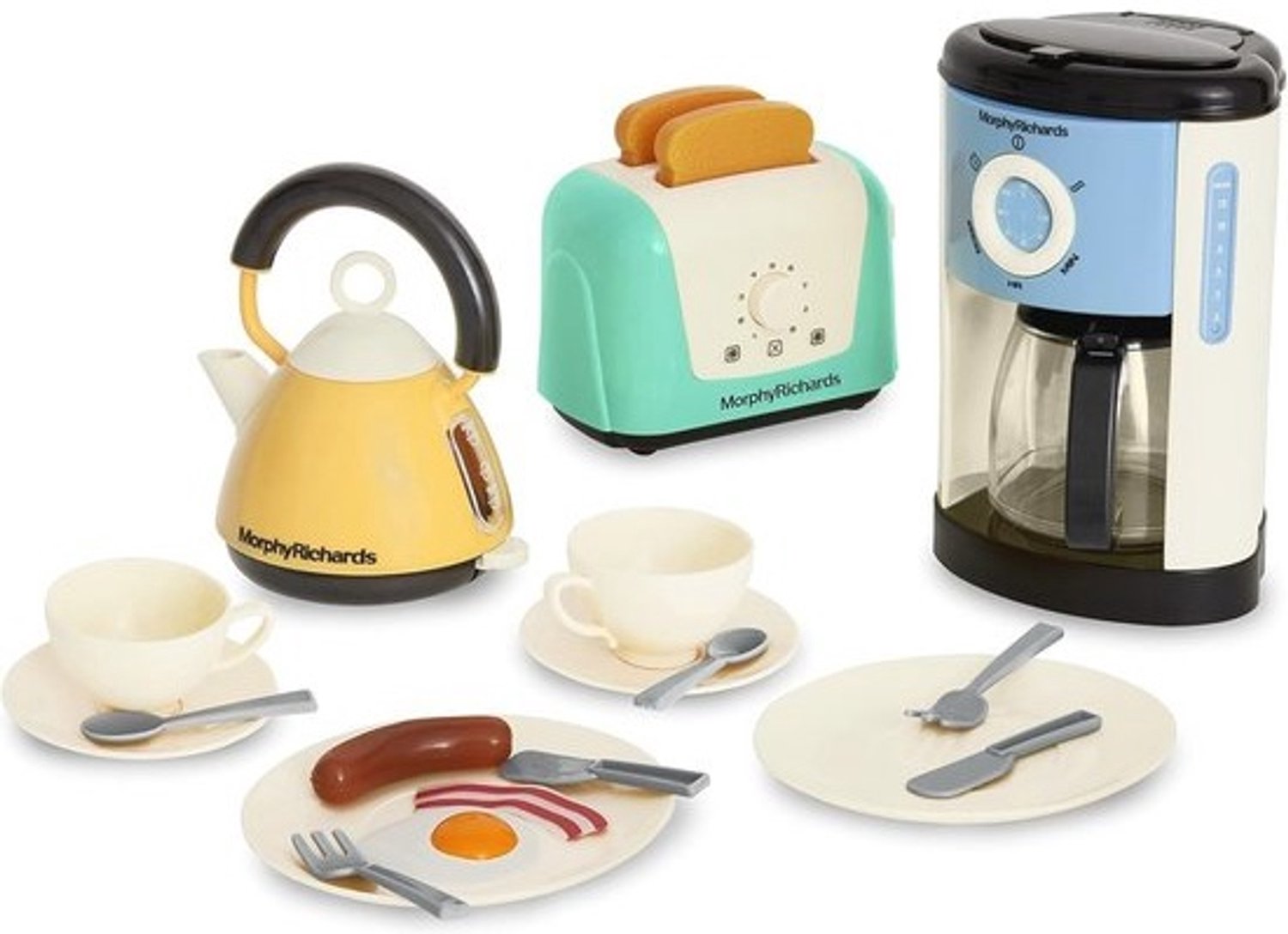 Speelgoedkeukenset - voor kinderen vanaf 3 jaar - Broodrooster - koffiezetapparaat en waterkoker
