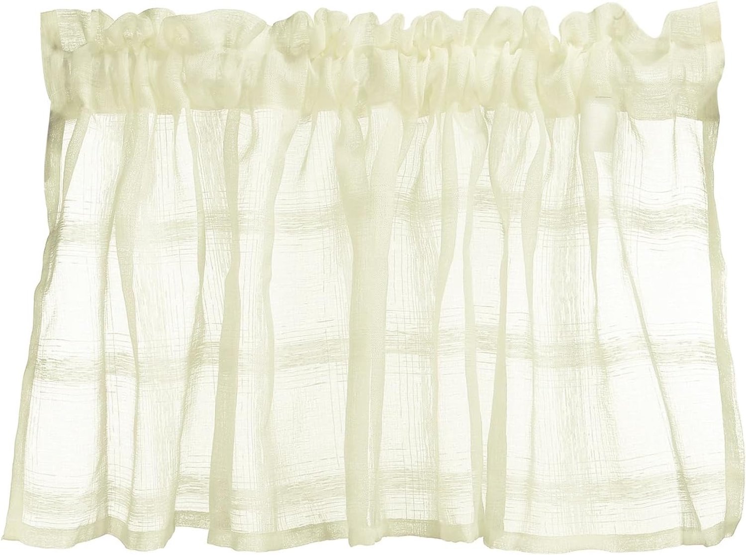 Raamvalance 130 x 40 cm - transparant - lichtfilterend - perfect voor elke ruimte - m-winkel