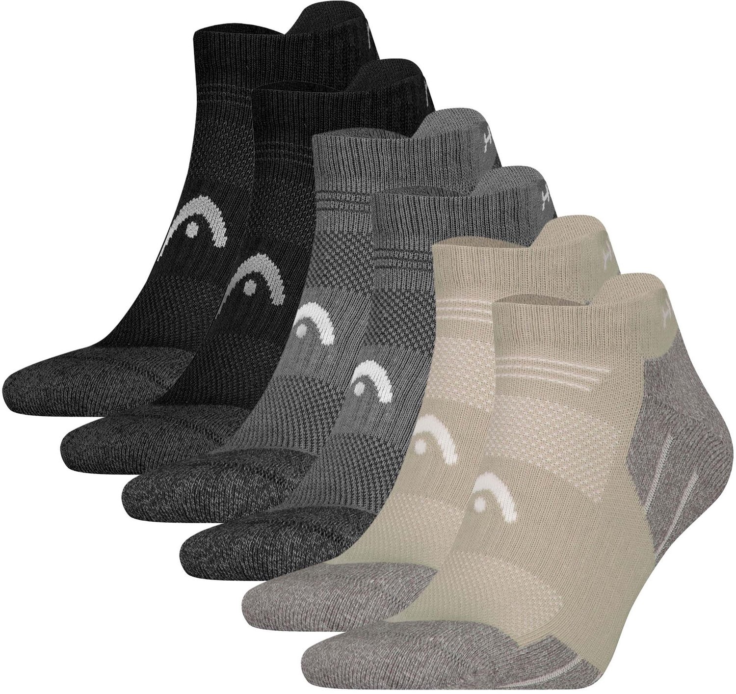Head Sokken Hiking All Climates Sneaker 6P 39-42 Set van 6 Zwart