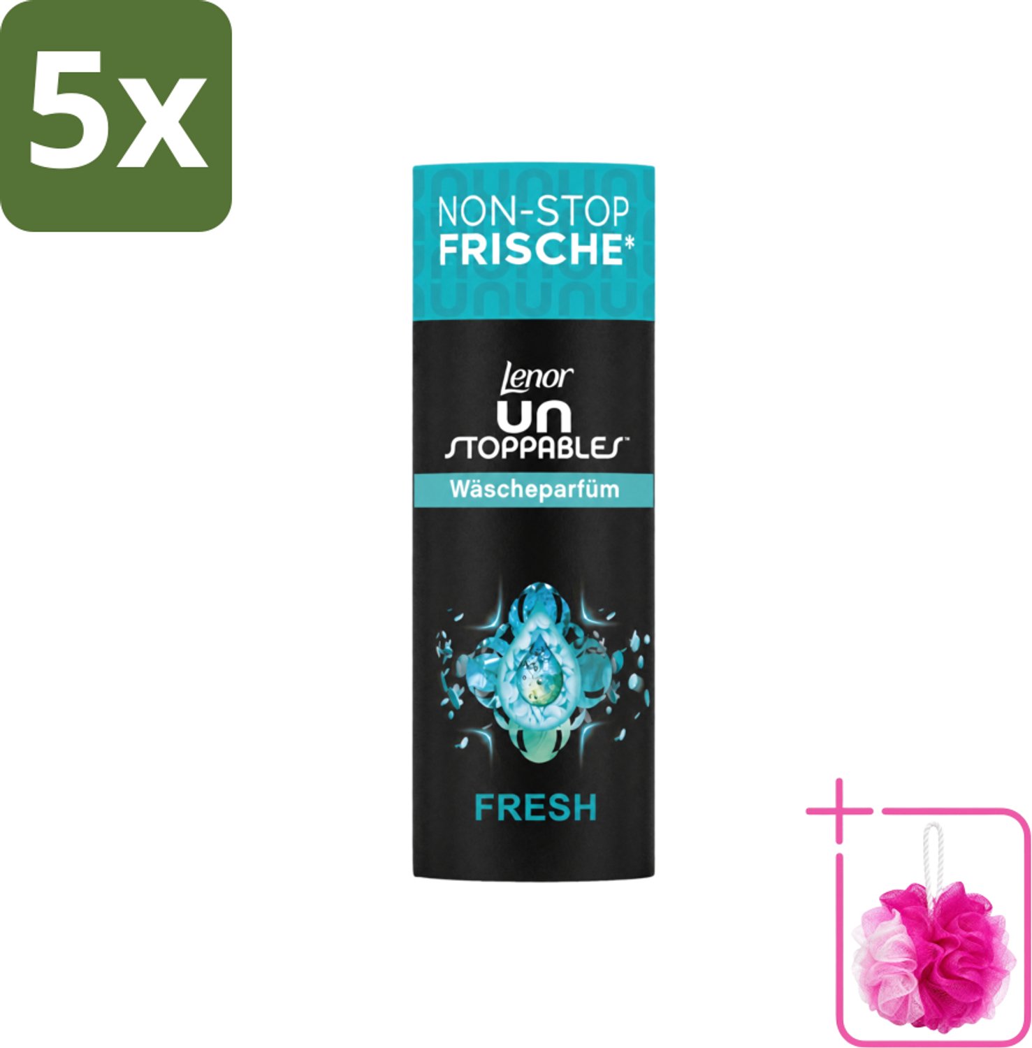 5 x Lenor – Geurbooster – Fresh – 12 Wasbeurten – 160 g - Bulkverpakking - Geurbooster - Douchemop - Wasgeur