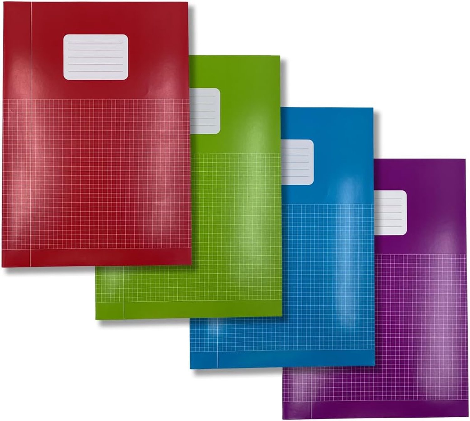 Schoolnotebook A4 - 5mm ruitjes - Cheerful kleuren - Perfect voor duidelijke aantekeningen - ShopVlot