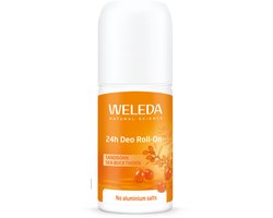 WELEDA Duindoorn 24h Roll-On Deodorant - Grapefruit, Mandarijn & Sandelhout - 24 uur Effectieve Bescherming - Sluit Poriën Niet Af - 100% Natuurlijke Ingrediënten - 50ml