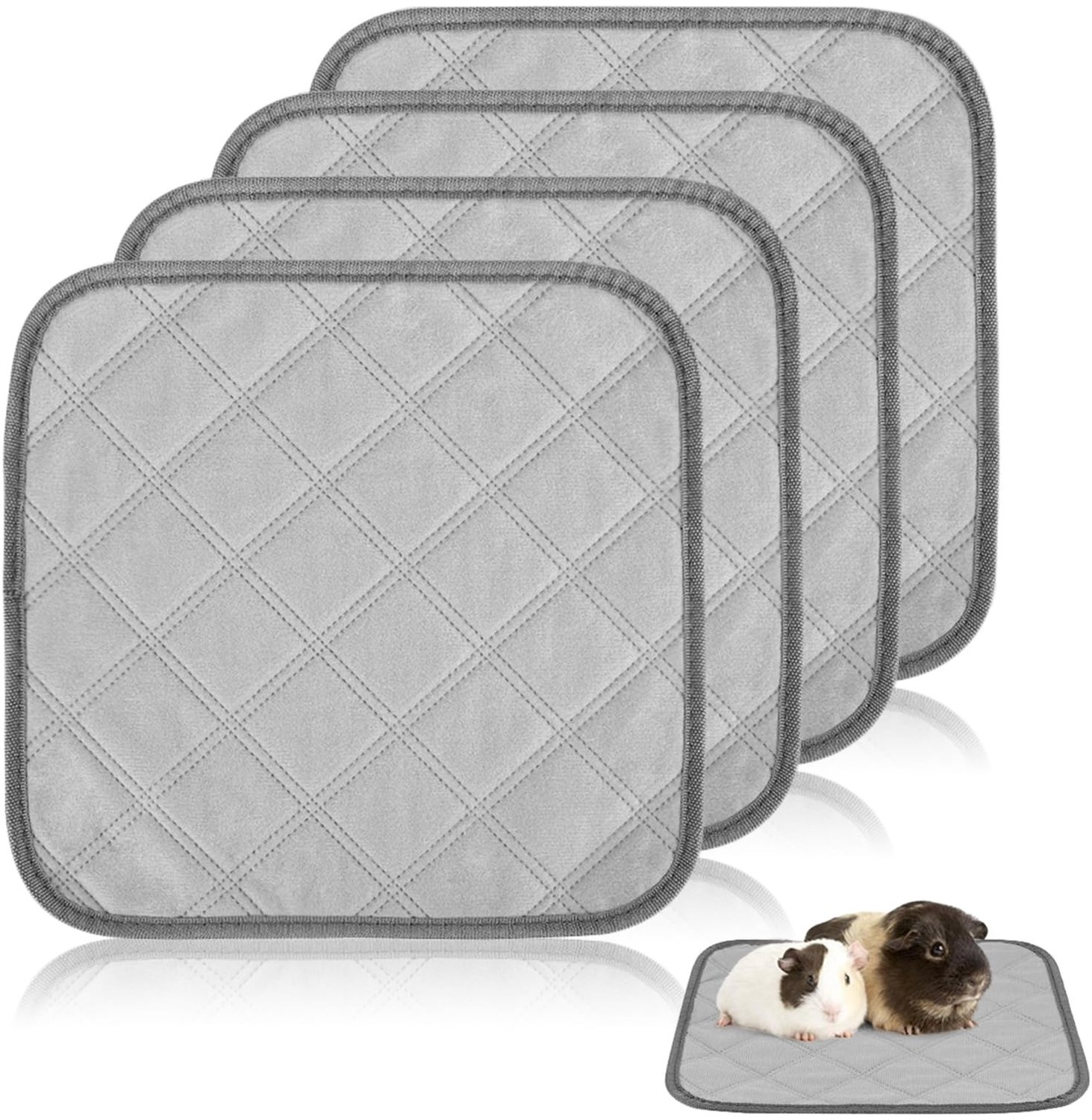 Famanu – Herbruikbare caviadeken, 30 x 30 cm, absorberend, met vier lagen, geschikt voor konijnen en knaagdieren