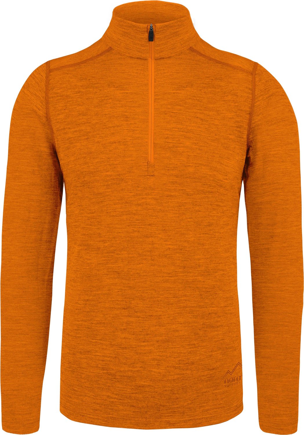 Heren-shirt met lange mouwen van merinowol en 1/4 rits „Canberra“