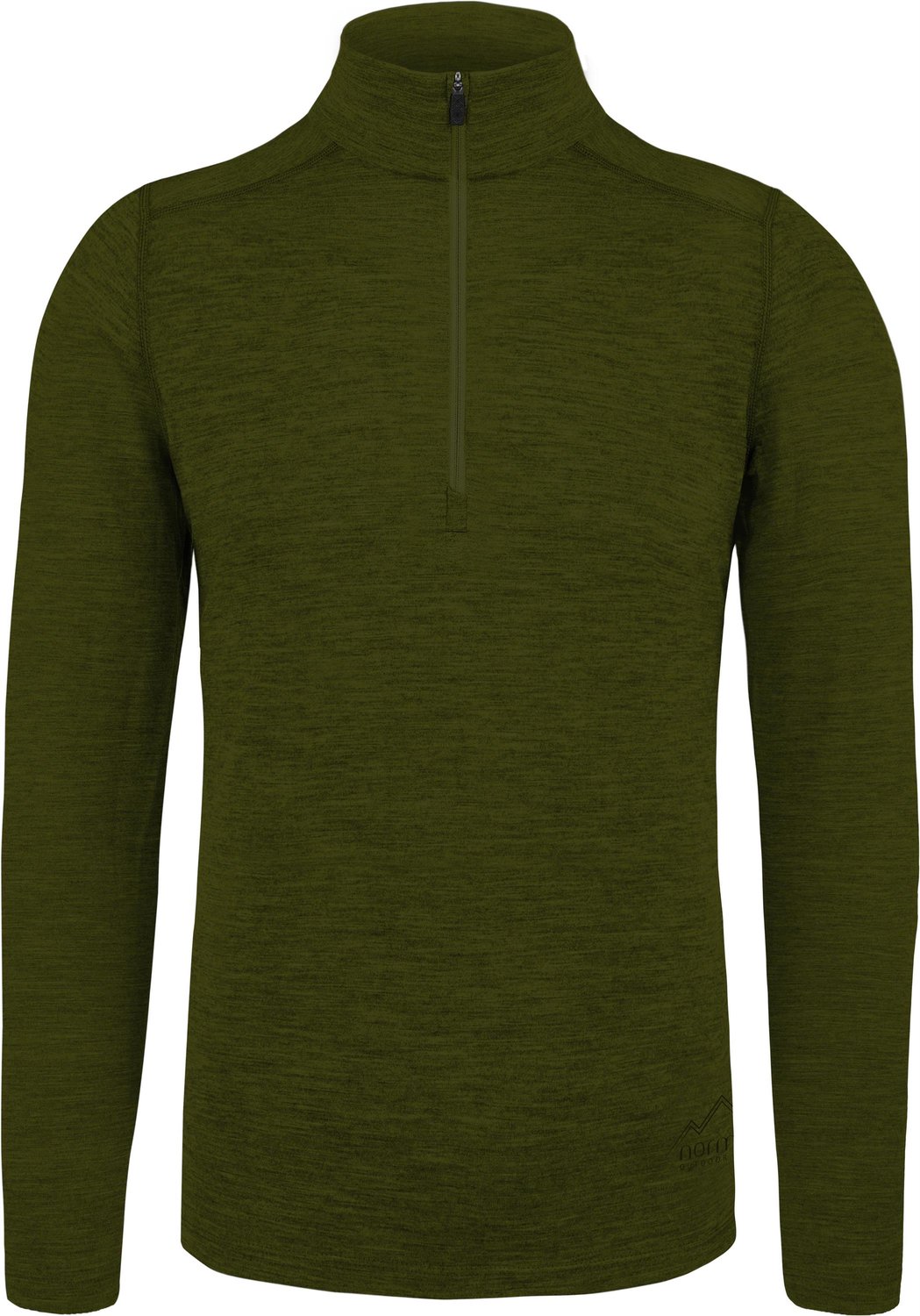 Heren-shirt met lange mouwen van merinowol en 1/4 rits „Canberra“