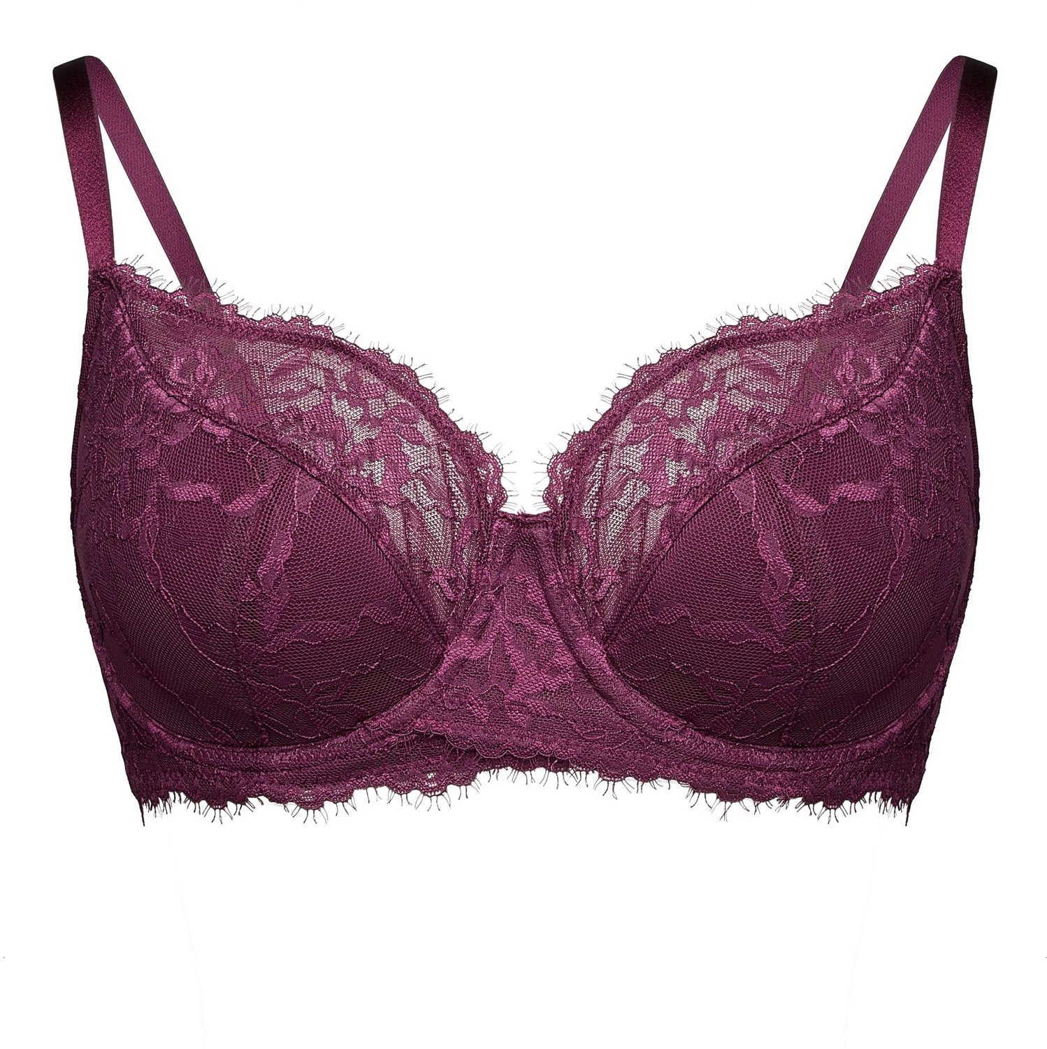ESOTIQ Cloe - Halfgevoerde beha - Mahoniebruin - Kanten afwerking
