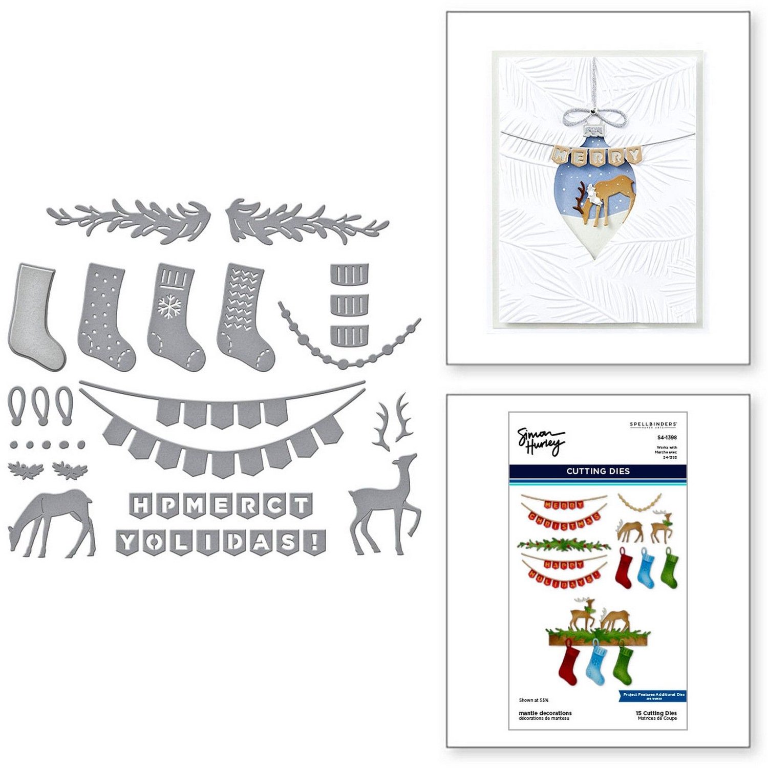 Spellbinders Snijmallen - Mantle Decorations - 15 st.